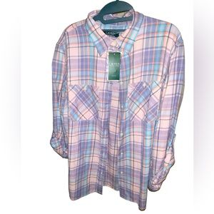Lauren plaid button up
